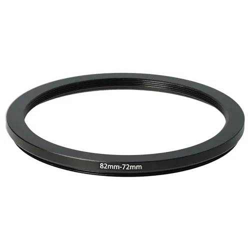 vhbw Step-Down-Ring Adapter von 82 mm auf 72 mm für Kamera Objektiv - Filteradapter, Metall, Schwarz