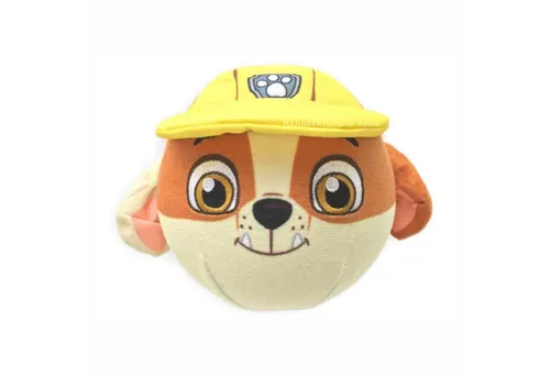 PAW PATROL Plüschfigur Rubble Plüschball 12 cm Spielball Bouncing Ball Stoffbezug LIMITED
