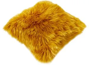 andiamo Kunstfell Sitzkissen Ovium in gelb von Andiamo
