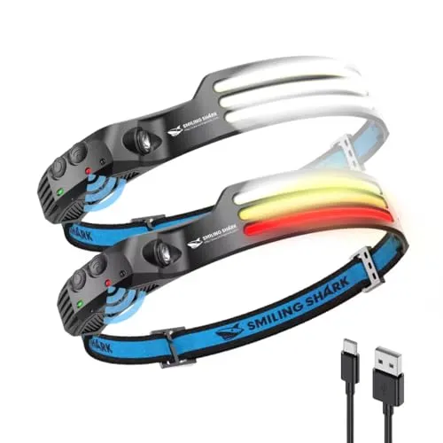 Produktbild Smiling Shark Stirnlampe, 230° Wide Angle LED-Headlight