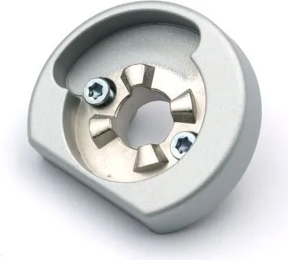 Schüco Befestigungsrosette KvD abschließbar, DIN links silber 247099 / 247115