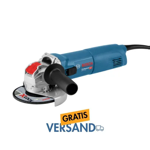 Bosch Professional Winkelschleifer GWX 10-125, 1000-W, X-LOCK - Schleifmaschinen, leistungsstarker 1000-W-Motor für schnelle Arbeitsergebnisse, X-LOCK-System für schnellen und einfachen Zubehörwechsel.