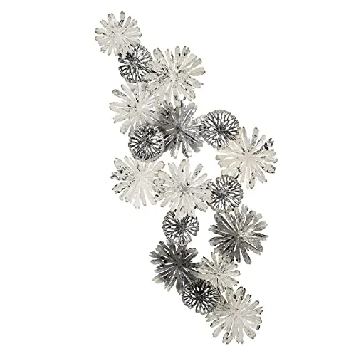 GILDE Wanddekoobjekt Blanc - Elegante Wanddekoration in grau-silber-weiß - Figuren & Skulpturen - Stilvolle Wanddeko aus Metall, ideal für moderne Wohnräume und ein echter Blickfang.