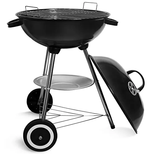 SunJas Kugelgrill mit Deckel und Rädern, 41cm Grillfläche von SunJas