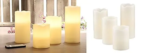 Gravidus schickes 4er Set LED-Echtwachskerzen in weiß von Gravidus