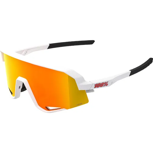 Slendale Matte White Sonnenbrille mit HiPER® Red Multilayer Mirror Lens - Sportbrille mit ultraleichten, bruchfesten Polycarbonat-Linsen für optimalen UV-Schutz und verbesserte Sicht. Ideal für aktive Menschen, die Stil und Funktionalität schätzen.