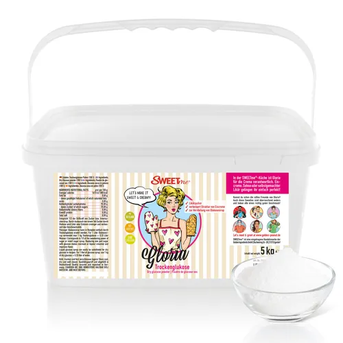 Glukose 5 kg Trockenglukose Gloria Glucose Pulver Likörzucker vegan glutenfrei
