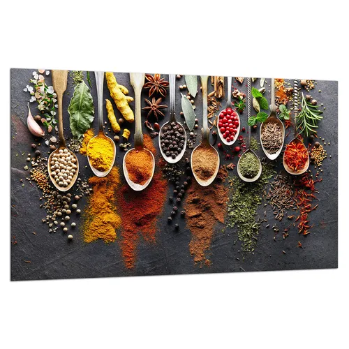 Herdabdeckplatte Ceranfeldabdeckung Spritzschutz Glas 80x52 Gewürze