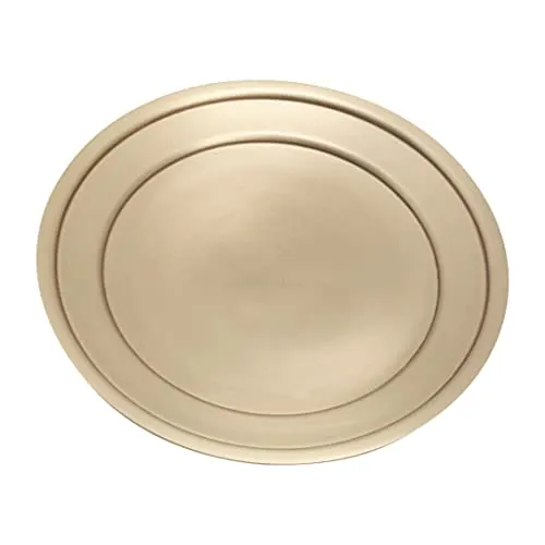 NKlaus Kerzenteller Klassisch Ø11cm Messing Gold gebürstet Untersetzer Glanz Dekoration 10728