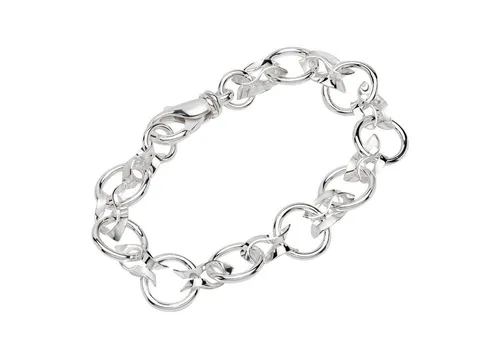 NKlaus Silberarmband 925 Sterling Silber 20cm - Edles Design aus Deutschland - Hochwertiges 925er Sterling Silberarmband, 20cm lang und 14mm breit. Ideal für stilvolle Akzente. Aus deutscher Herstellung mit robustem Karabinerverschluss.