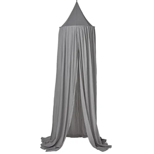 Meyco Baby Betthimmel Grey – 55x240cm Klamboe - Gestalten Sie eine gemütliche Atmosphäre im Kinderzimmer mit dem Meyco Baby Betthimmel. Ideal für Betten jeder Art, schützt er zudem vor Insekten. Einfach aufzuhängen und in verschiedenen Farben erhältlich.