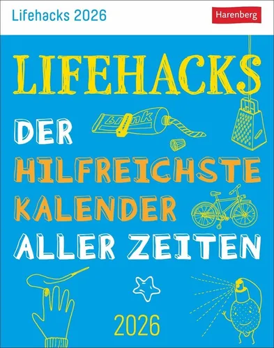 Lifehacks Tagesabreißkalender 2026 von Harenberg