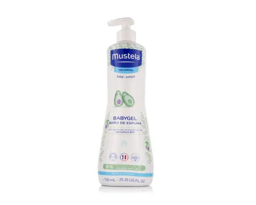 Mustela Niño Badegel 750 ml - Duschlotion für Kinder, sanfte Reinigung mit hypoallergenen Inhaltsstoffen für empfindliche Haut.