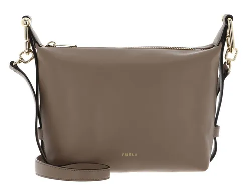 Furla Schultertasche Tonie, Leder - Elegante Schultertasche aus hochwertigem Leder mit Kreditkartenfächern und verstellbarem Umhängeriemen – ideal für stilvolle Anlässe.