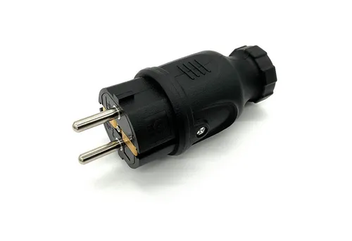 ARLI Schutzkontaktstecker spritzwassergeschützt Schuko Netzstecker Stromadapter, IP44Schutzkontakt Stecker Stromkabel Verlängerung