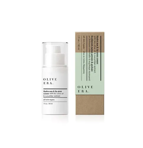 Olive Era Augencreme & Lippencreme mit Bio-Olivenöl - Unisex Creme für die tägliche Anwendung. Mit hochwertigem Bio-Olivenöl und Gurkenextrakt zur Unterstützung der Hautpflege. Tierversuchsfrei und ideal für reife Haut.