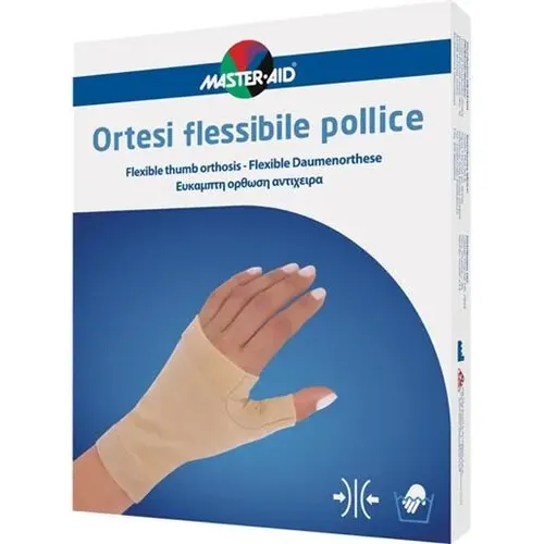 MASTER-AID® ORTESI FELSSIBILE POLLICE L - Flexibles Daumengelenkband, ideal zur Unterstützung und Stabilisierung bei Verletzungen oder Überlastung.