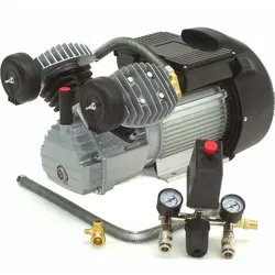 DRUCKLUFT KOMPRESSOR AGGREGAT 10bar V-Zylinder 356L 3PS 230V - Kompressor für Druckluftanlagen mit 356 L/min Ansaugleistung. Langlebiges, ölgeschmiertes V2-Zylinder-Aggregat mit 2,2 kW Elektromotor für hohe Effizienz und 10 bar Druck.