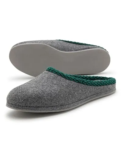 Pantoffelmann Filzpantoffel mit Gummisohle - Hausschuhe aus atmungsaktivem Filz mit rutschfester Gummisohle für optimalen Komfort und Wärme - ideal für Herren und Damen.