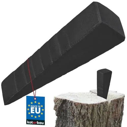 KOTARBAU® Geschmiedeter Spaltkeil aus Stahl 225 mm 3.0 kg Keil Spaltgranate Holzspalter Holzspaltkeil Fällkeil Scheitkeil Nachsetzkeil Treibkeil zum Fällen und Spalten von Holz