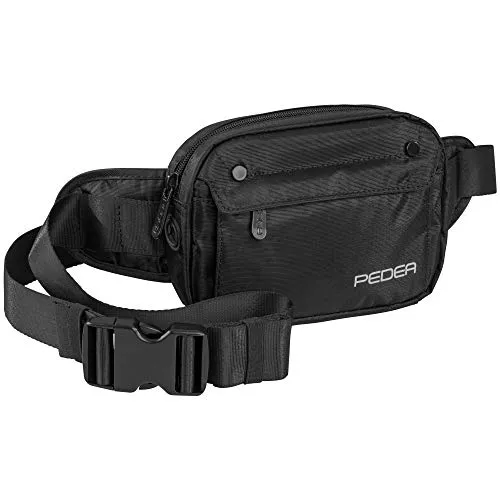 PEDEA Gürteltasche *Guard* wasserdichte Bauchtasche Hüfttasche mit Reißverschluss für Damen und Herren, Gr. M schwarz