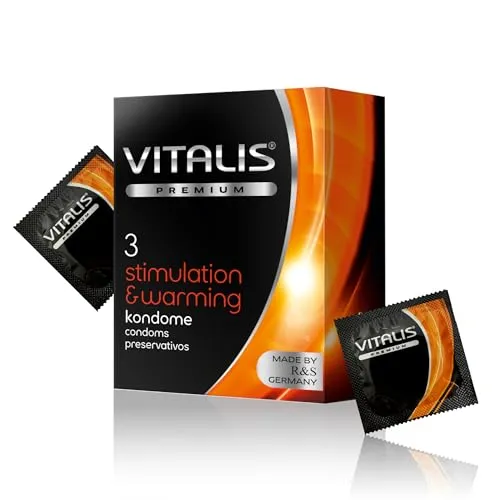 Vitalis stimulation & warming, 3er Pack Kondome, 3 Stück