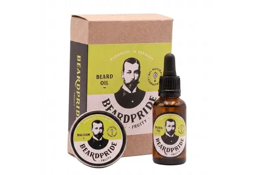 Beardpride Bartbalsam Set: Bartbalsam + Bartöl Fruity, 2-tlg. - Das Beardpride Set kombiniert Bartbalsam und Bartöl für optimale Pflege und Styling. Halten Sie Ihren Bart weich und gut in Form – ideal für alle Bartträger!