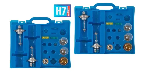 2x Auto-Ersatzlampen-Koffer H7 Scheinwerfer Bremslicht Blinklicht Rücklicht