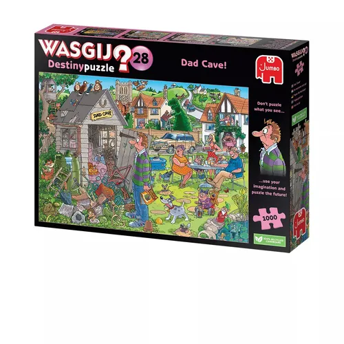 Wasgij Destiny 28 - Dad Cave, einzigartiges 1000-teiliges Puzzle für Erwachsene, fordert deine Fantasie heraus und ist ideal für Puzzle-Enthusiasten