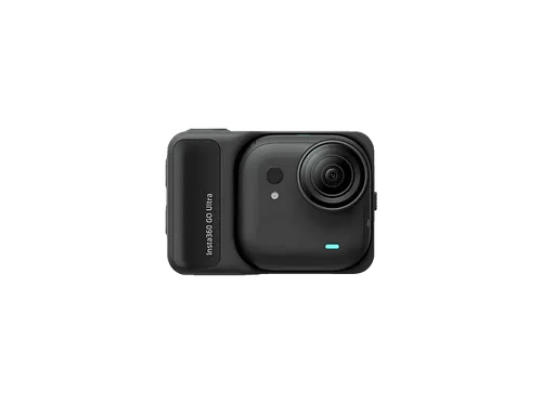INSTA360 GO Ultra Standard Bundle (Midnight Black) - Action-Cam mit nur 53 g Gewicht, bietet 4K/60fps Aufnahmen und einen verbesserten PureVideo-Modus für klare Videos bei wenig Licht - ideal für Reisen und Vlogs.