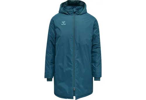 Hummel hmlCORE XK BENCH JACKET - Blue Coral - L - Funktionsjacke mit gesteppter Wattierung und abnehmbarer Kapuze, ideal für kühle Tage im Freien. Strapazierfähig und bequem, schützt sie vor Wind und Kälte.