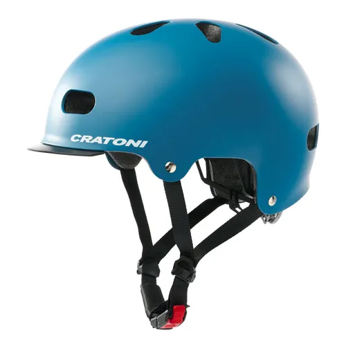 Cratoni C-Mate Urban City Fahrradhelm - Blau Matt 57-61 cm - Fahrradhelm für Unisex Erwachsene mit einstellbarer Passform und optimalem Kopfschutz für Radsportaktivitäten. Ideal für die Stadt und kombiniert Sicherheit mit Stil.