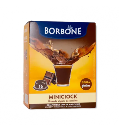 SCHOKOLADE CAFFÈ BORBONE MINICIOK - 16 A MODO MIO KOMPATIBLE KAPSELN 8g