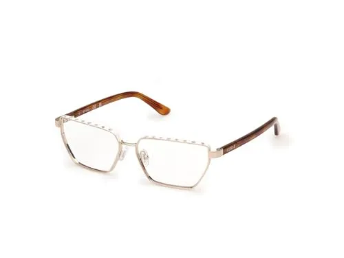 Guess Brillen GU50123 032 shiny pale gold - Elegante Damenfassung - Verschreibungspflichtige Brillenfassung für Damen, in schickem shiny pale gold, Größe 55/14/140, mit 2 Jahren internationaler Garantie für sorgenfreies Tragen.