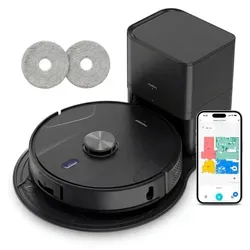Medion® Saugroboter MEDION X51 SW+ (MD100022), beutellos - Bequemer Saugroboter mit Laserscanning und Teppicherkennung. Ideal für eine gründliche Reinigung von Hartböden und Teppichen. App- und Sprachsteuerung für flexible Nutzung.