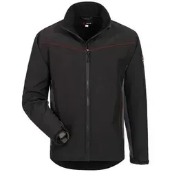 F-CRAFTLAND Softshell-Jacke *KIAN*, schwarz/grau - Funktionsjacke aus 96 % Polyester und 4 % Elasthan, flexibel und bequem, ideal für Outdoor-Aktivitäten in jeder Jahreszeit.