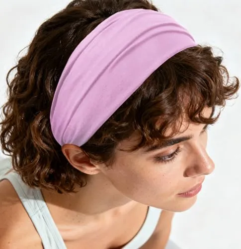 axy Haarband Yoga Stirnband Headband Hairband Wunderschön Damen Haarschmuck Sport Stirnbänder HB4 (Lavendel, Extra breit)