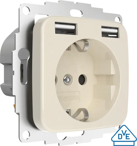 2USB inCharge Pro SI Steckdose mit USB Ladegerät - Steckdose & Zubehör, integriertes 2,4A USB Ladegerät für schnelles Laden, kompatibel mit Reflex SI Serie von Busch Jäger