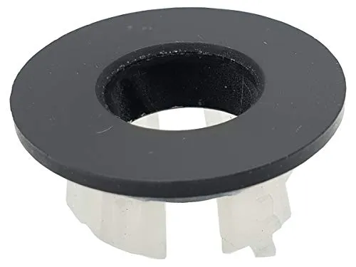Überlaufabdeckung für Waschbecken, Messing, Schwarz