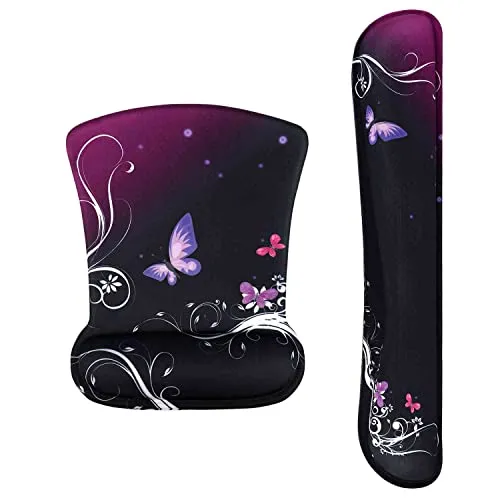 AOKSUNOVA Mauspad mit Handauflage Ergonomische Handgelenkauflage Set für Tastatur Handgelenkstütze