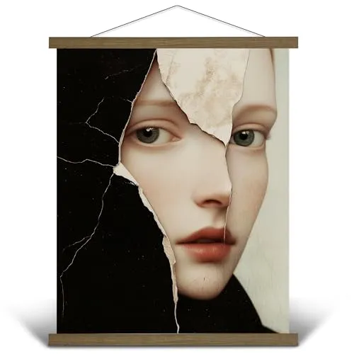 PANORAHMA BILDERRAHMEN Posterleiste 59,4cm (A1/A2) / Posterschiene aus Massiv-Holz/Magnetischer Posterhalter für alle Größen/Einfache Posteraufhängung & unkompliziertes Wechseln/Natur