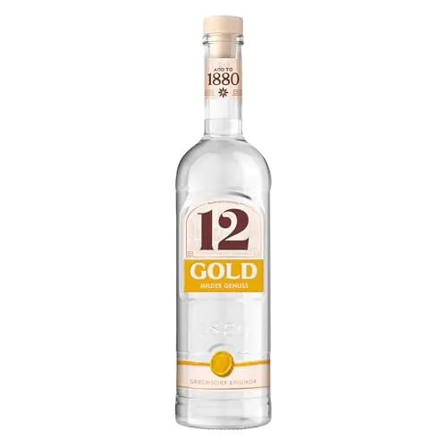 Gold Anislikör – Mild und aromatisch aus Griechenland (1 x 0,7l) - Likör mit feinen Aromen von Sternanis, zweifach destilliert für ein reines Geschmackserlebnis. Ideal für Genießer und perfekt als Digestif oder für gesellige Abende.