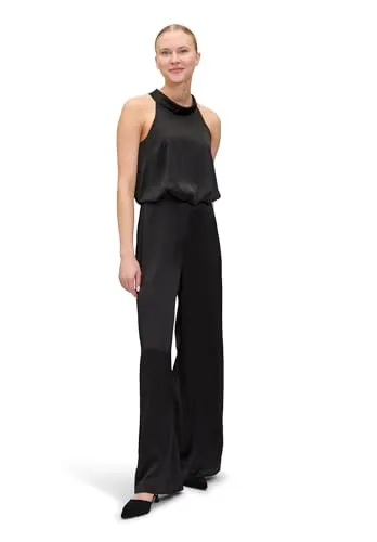Vera Mont Damen Jumpsuit mit Taschen Schwarz, 38 - Eleganter Jumpsuit für Damen in figurumspielender Passform, aus hochwertigem Satin-Feinmaterial für eine edle Optik. Ideal für besondere Anlässe und bequem durch Schrittlänge von 84 cm.