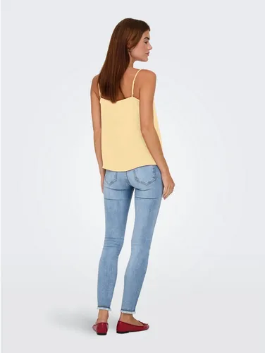 ONLY Spaghettitop ONLDEBBIE SINGLET NOOS WVN Kunstfaser, regular fit, Rundhals