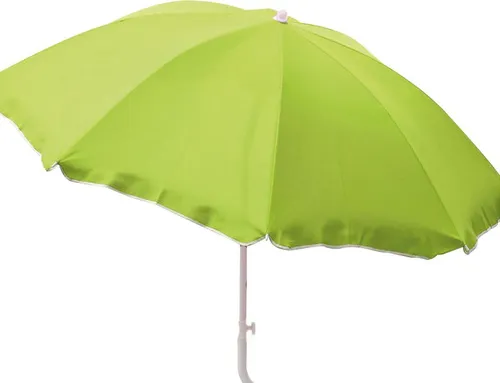 Strandschirm knickbar ca. 180 cm aus Polyester mit UV-Schutz und Mast