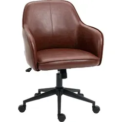 Vinsetto Bürostuhl mit Wippfunktion und Kunstlederoptik in braun von Vinsetto