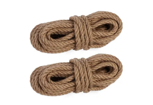 relaxdays Juteseil 12 mm x 10 m 2er Set Bastelgarn in braun von Relaxdays