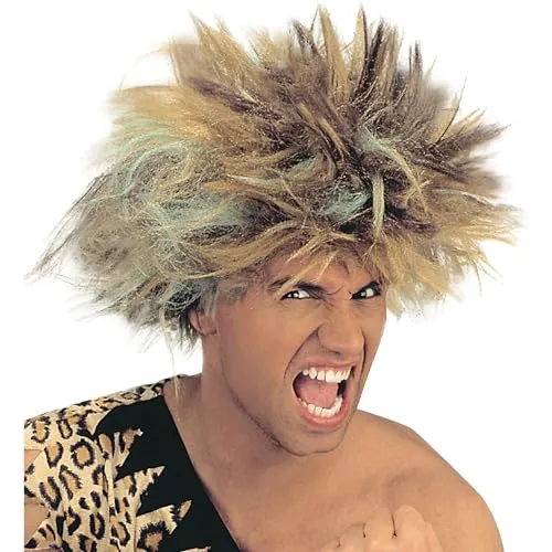 W WIDMANN MILANO Party Fashion 6103P - Perücke Caveman, braun, Steinzeitmensch, Dschungel, Mottoparty, Karneval