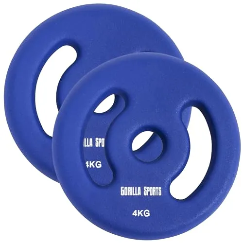 GORILLA SPORTS® Neopren Hantelscheiben in blau von Gorilla Sports