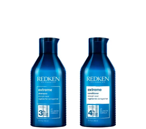 Redken Haarpflege-Set Extreme Duo - Shampoo 300 ml + Conditioner 300 ml, 2-tlg.